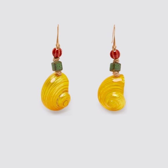Brand New Zara Enamel Snail Earrings 10$